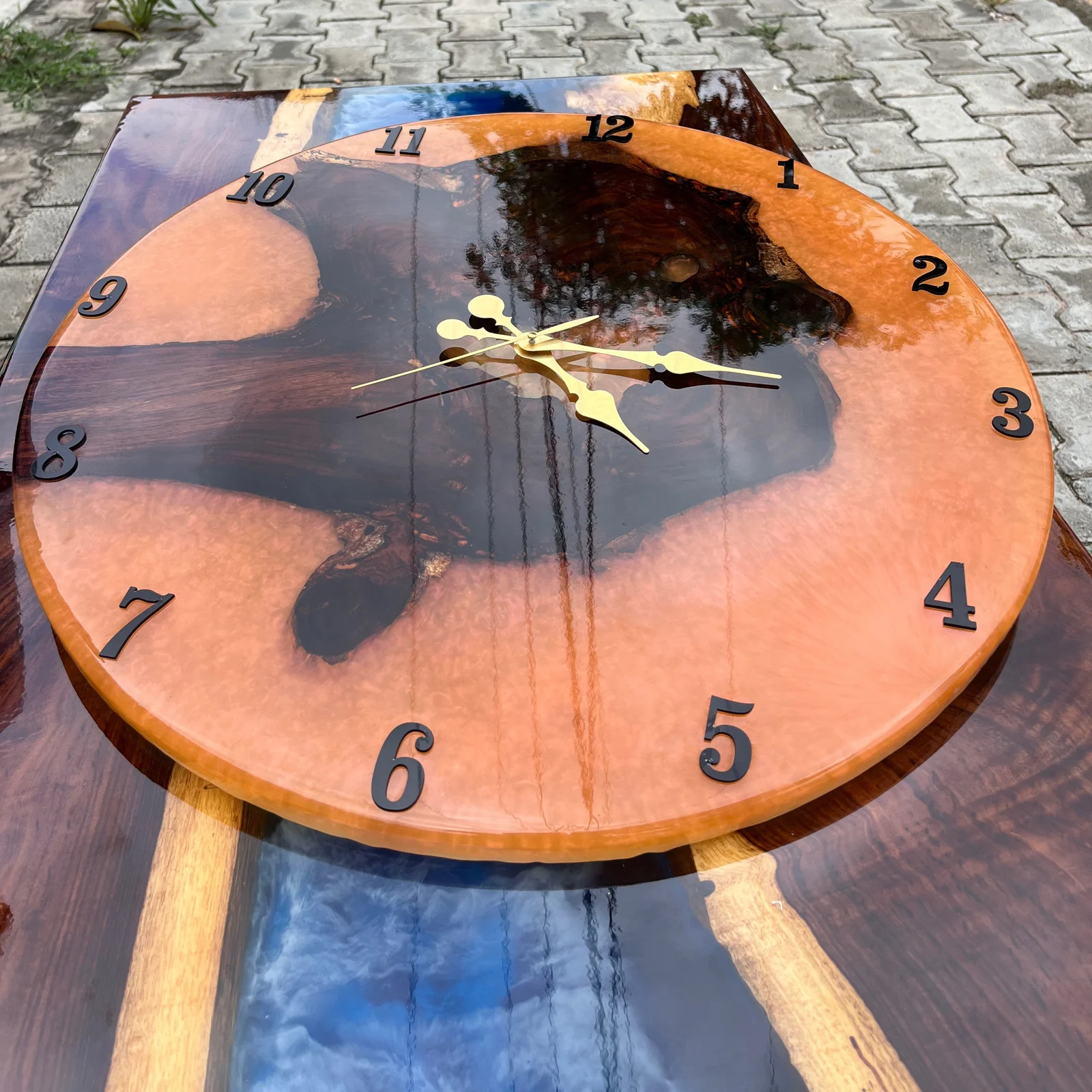 Epoxy Wooden Wall Clock